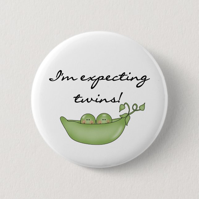 Twin Peas in a Pod 6 Cm Round Badge (Front)