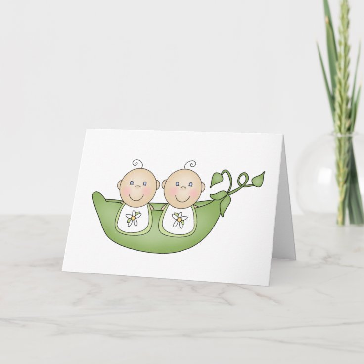 Twin Peas in a Pod Card Zazzle