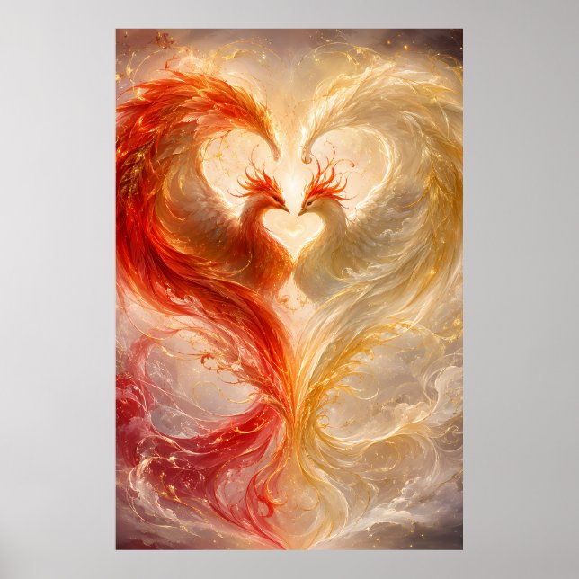 Twin Phoenix Heart of Eternal Love Poster (Front)