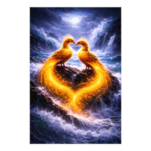 Twin Phoenixes of Eternal Light Photo Print