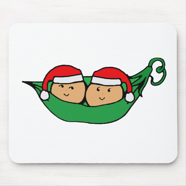 Twin Pod Christmas Graphic Mouse Pad (Front)