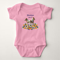 Twin Ponies Baby A with Name