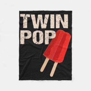 Twin Pop Shirt Gift For Grandpa Twins Dad Fathers Fleece Blanket