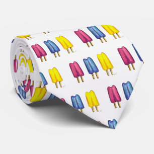 Twin Pop Watercolor Popsicle Summer Ice Lolly Tie