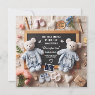Twin Pregnancy Announcement Digital