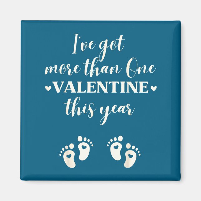 Twin Pregnancy Announcement Gift For Pregnant Frie Magnet (Front)