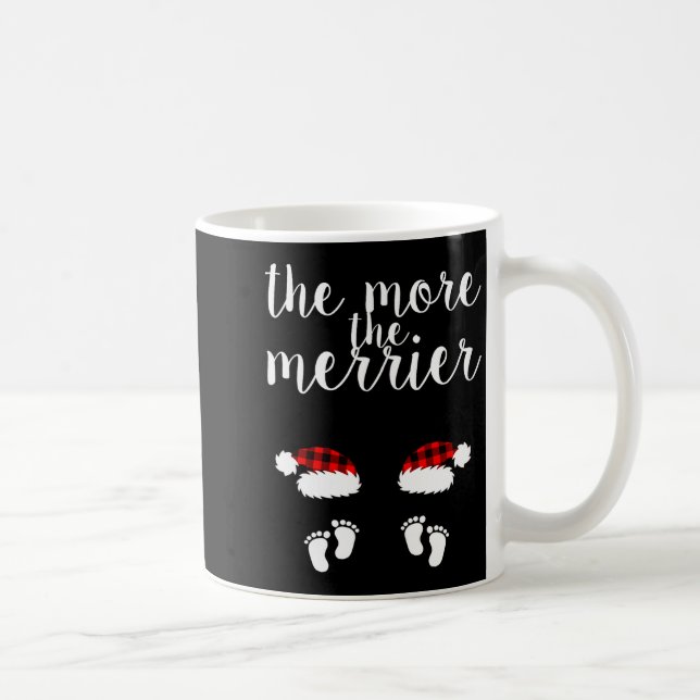 Twin Pregnancy Christmas Pregnant Women The More T Coffee Mug (Right)