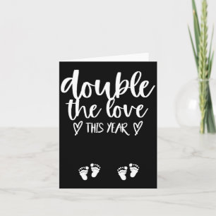 Twin Pregnancy Valentines Day Baby Announcement 
