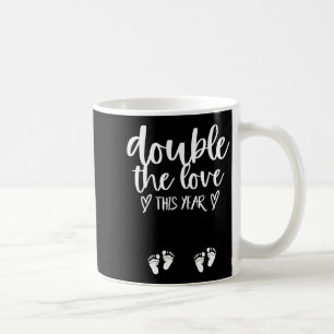 Twin Pregnancy Valentines Day Baby Announcement  Coffee Mug