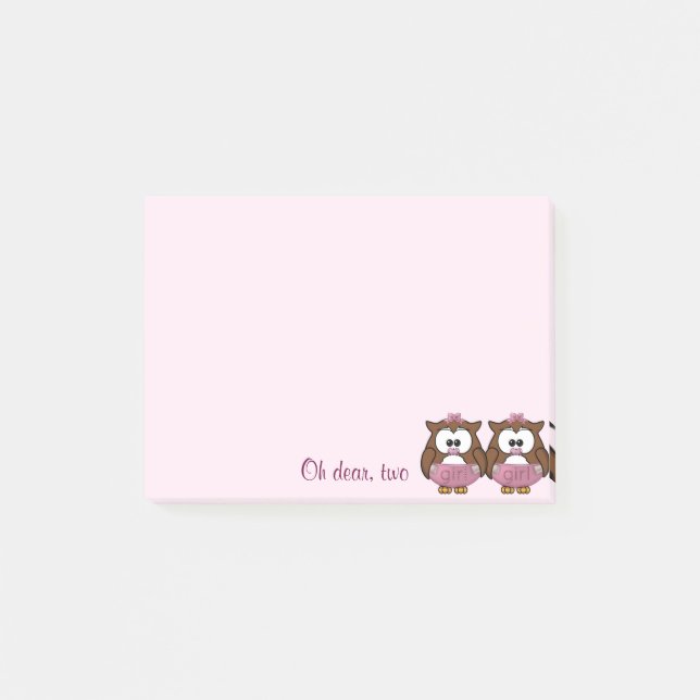 twin princess owl Post-It-Notes pad Post-it Notes (Front)