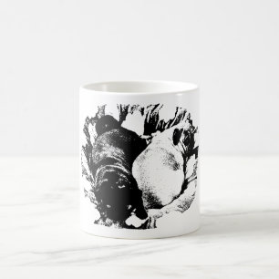 Twin Pugs in Clean Form Coffee Mug
