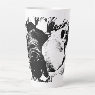 Twin Pugs in Clean Form Latte Mug