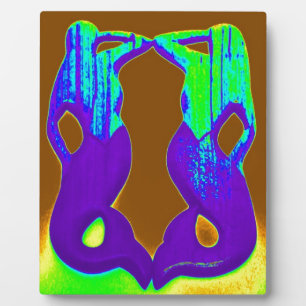 twin purple mermaids plaque