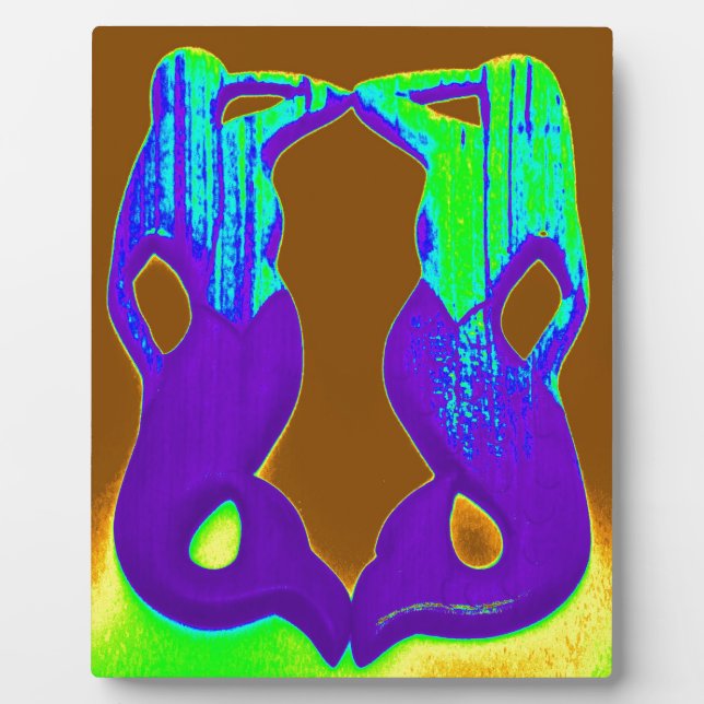 twin purple mermaids plaque (Front)
