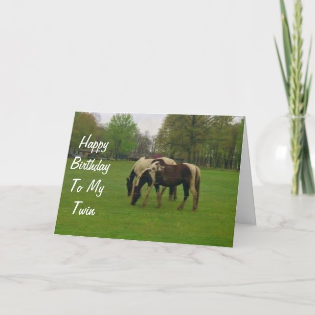 **TWIN, READY TO CELEBRATE** ON YOUR BIRTHDAY CARD (Front)