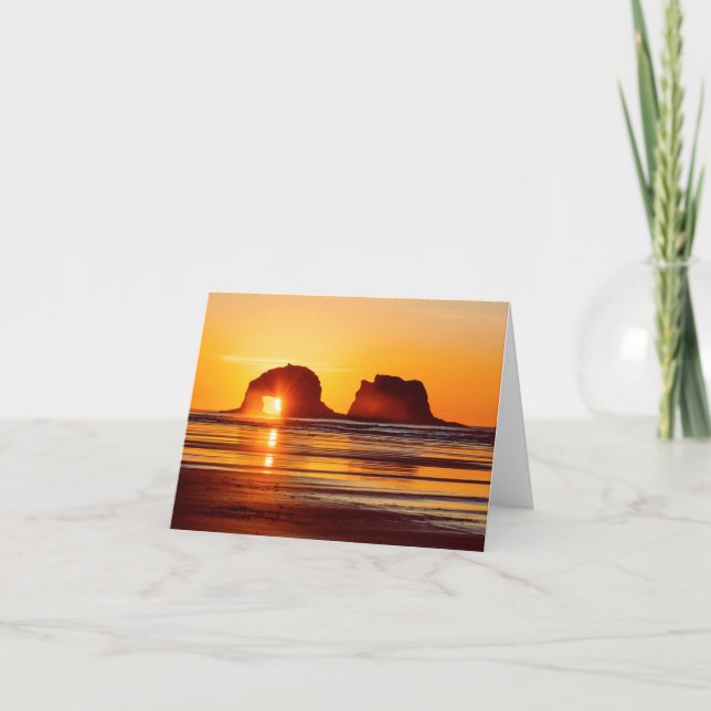 Twin Rocks Sunset Notecard (Front)