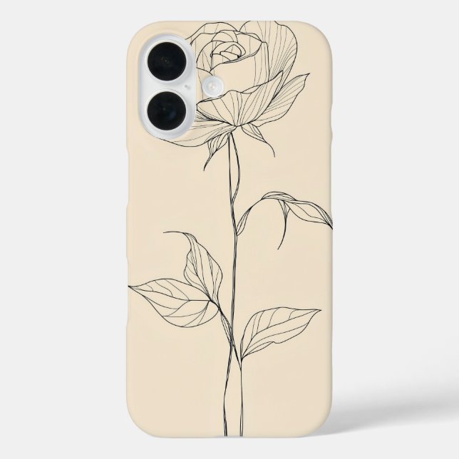 Twin Rose Sketch Case-Mate iPhone Case (Back)