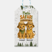 Twin Safari Adventures Boys Birthday Party Thank U