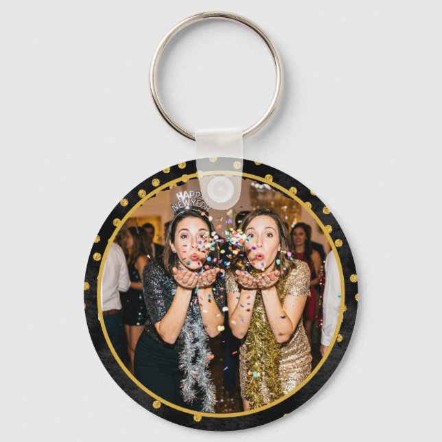 Twin Sibling School Graduation Party Keepsake Key Ring (Front)