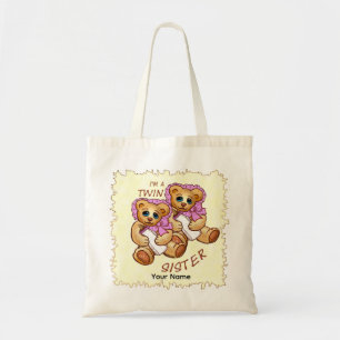 Twin Sister Bears Tote Bag