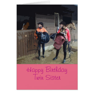 Twin sister Birthday card