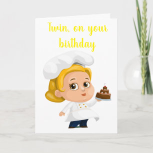 "TWIN SISTER COOKS** BIRTHDAY WISHES FOR YOU CARD