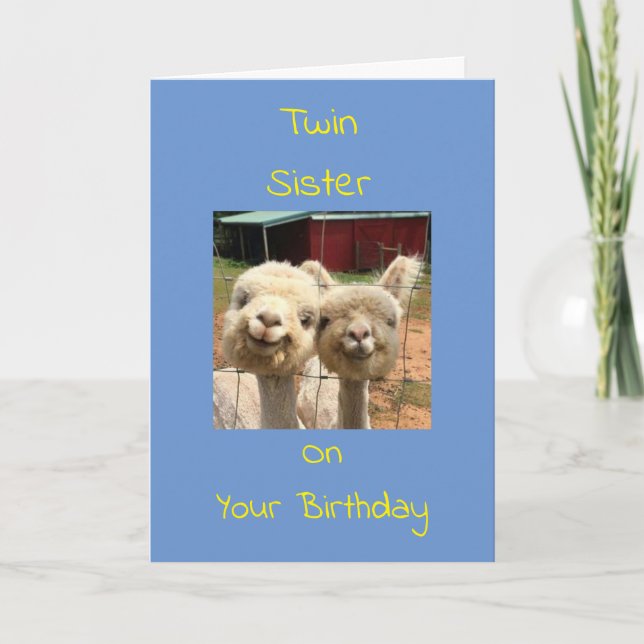 **TWIN SISTER** ENJOY YOUR BIRTHDAY CARD (Front)