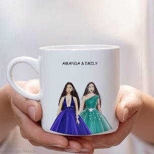 twin sister, twins, large coffee mug