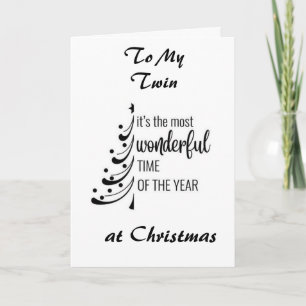 *TWIN SISTER* U MAKE EVERY DAY WONDERFUL CHRISTMAS HOLIDAY CARD