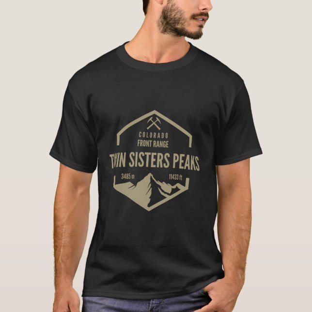 Twin Sisters Peaks Colorado T-Shirt (Front)