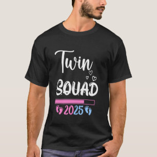TWIN SQUAD 2025 Twin Mum Baby MOM TO BE Pregnancy T-Shirt