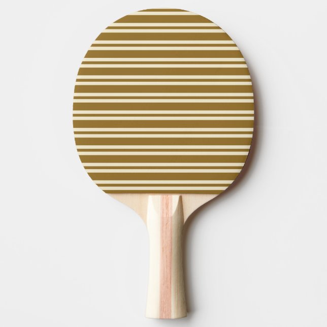 Twin Stripe Warm Desert Colour Ping Pong Paddle (Front)