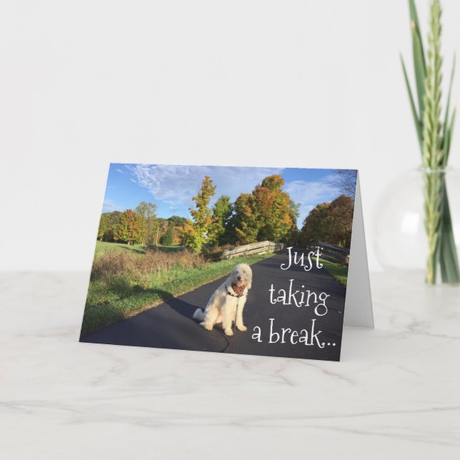 **TWIN** TAKING A BREAK TO SAY "HAPPY BIRTHDAY" CARD (Front)