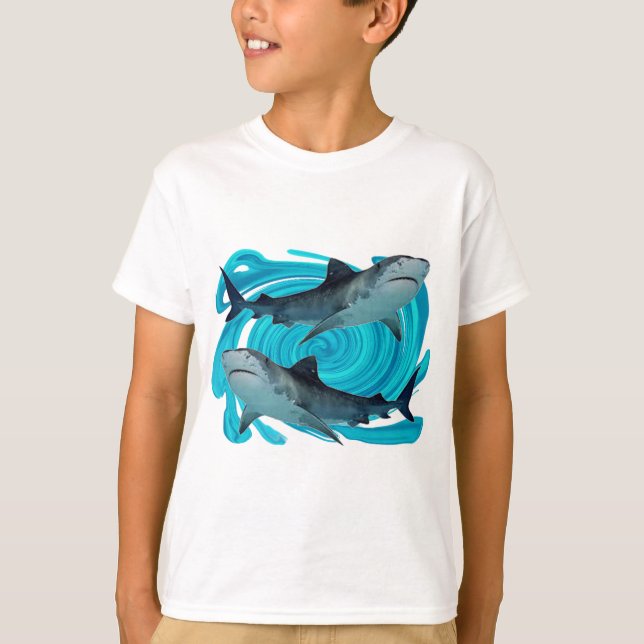 TWIN TIGER SHARKS T-Shirt (Front)