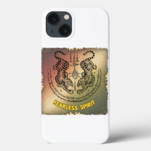 Twin Tigers Sak Yant iphone case   Fearless Spirit