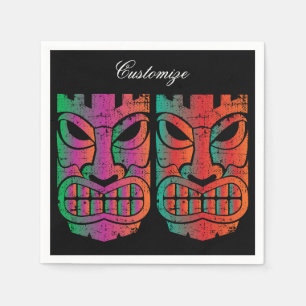 Twin Tiki Sculpture Thunder_Cove Napkin