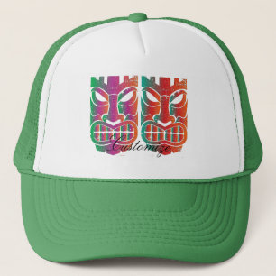 Twin Tiki Sculpture Thunder_Cove Trucker Hat