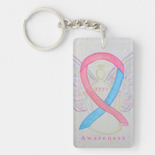 Twin to Twin Transfusion Syndrome Ribbon Keychain