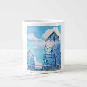 Twin Tower Skyscrapers Large Coffee Mug