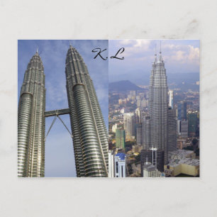 twin towers duo postcard