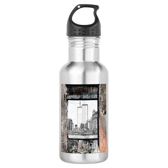 Twin Towers Insulated Water Bottle (Front)