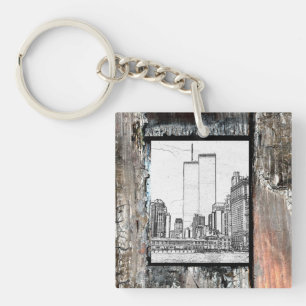 Twin Towers Key Ring