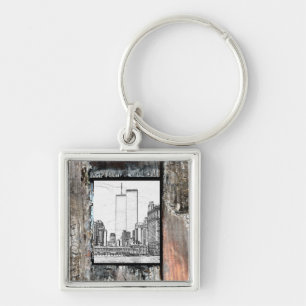 Twin Towers Key Ring