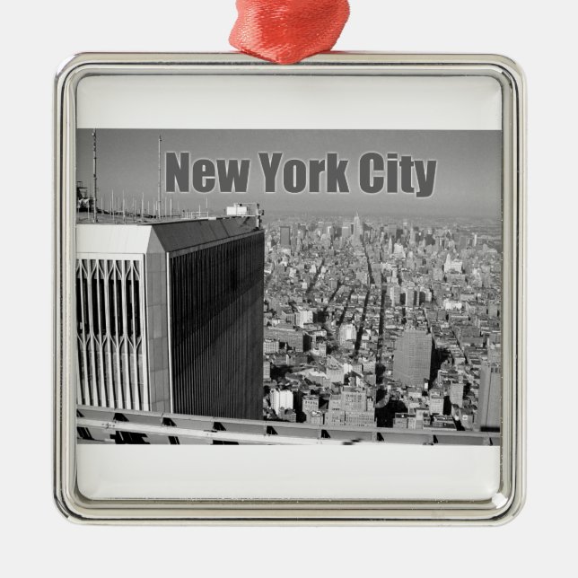 Twin towers World Trade Centre NYC Metal Ornament (Front)