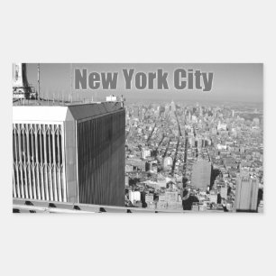 Twin towers World Trade Centre NYC Rectangular Sticker