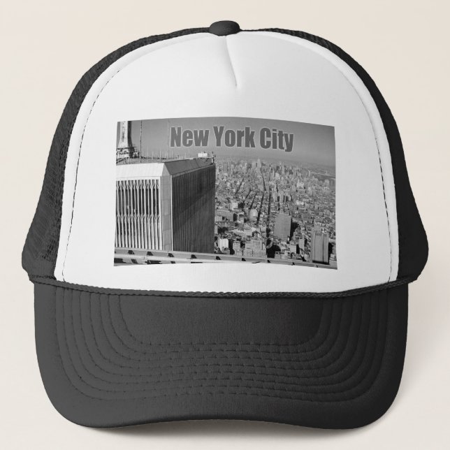 Twin towers World Trade Centre NYC Trucker Hat (Front)