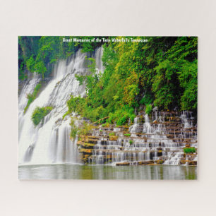 Twin Waterfalls Tennessee. Jigsaw Puzzle