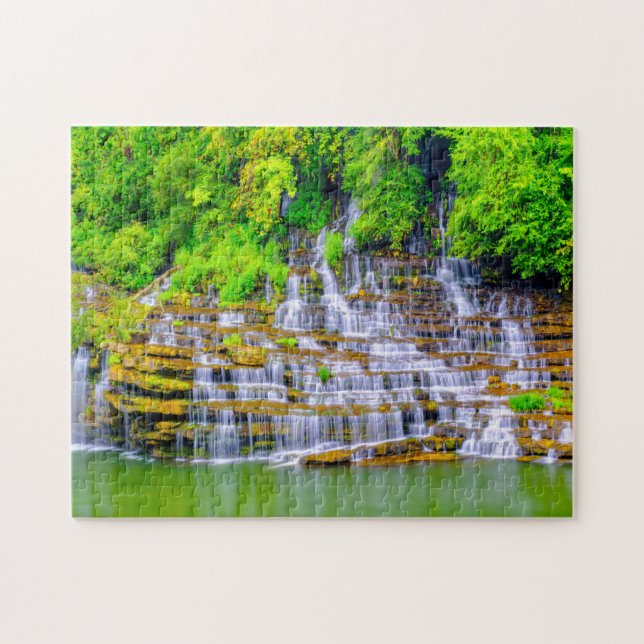 Twin Waterfalls Tennessee. Jigsaw Puzzle (Horizontal)
