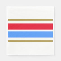 Twin Wide Bright Red White Blue Racing Stripes