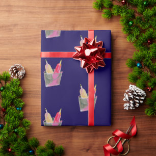 Twin Wine Bottles Wrapping Paper